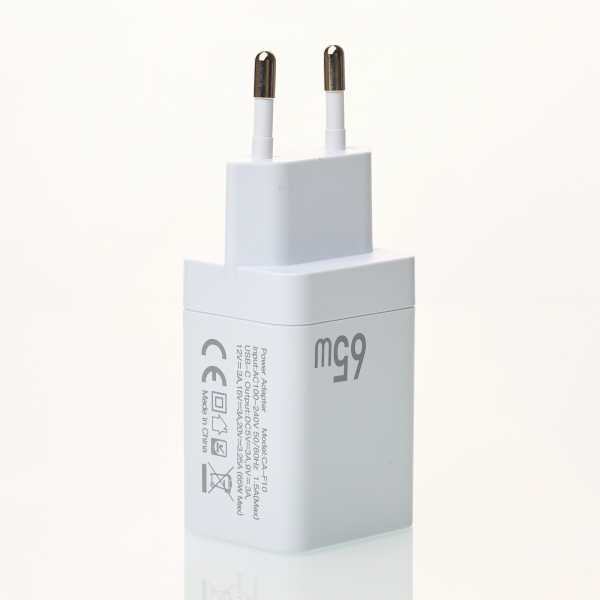 Сетевое зарядное устройство (Адаптер) DC PD/65W (CA-F10) белый