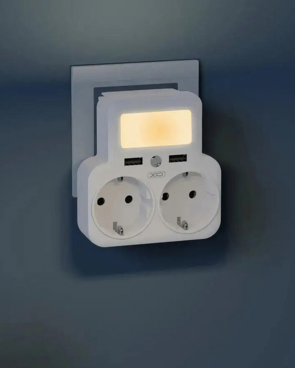 Сетевой фильтр двойник XO 2USB/ 2 OUTLET/ 2.4A (WL09) белый