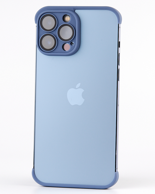 Силиконовая накладка CornerPad 3in1 для iPhone 14 Pro Max серо-синий