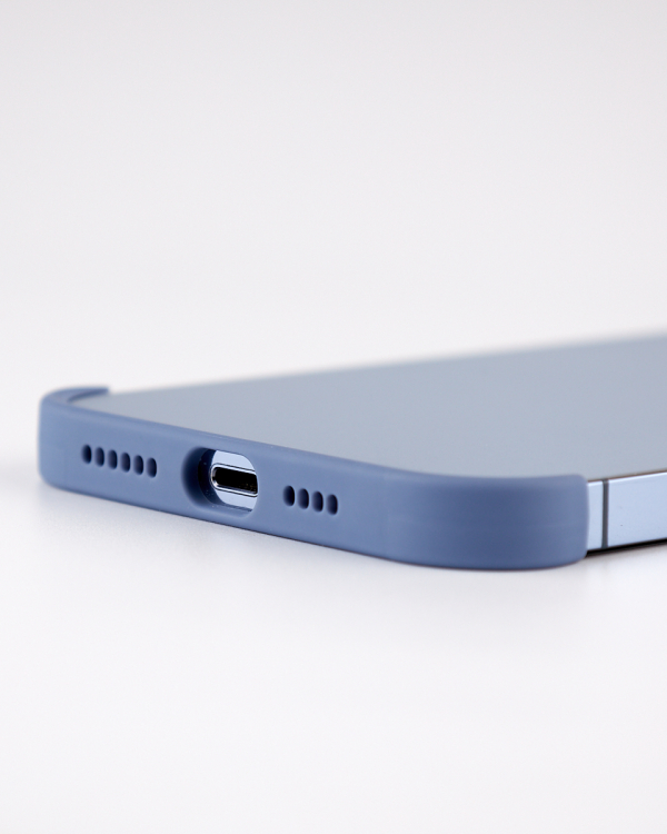 Силиконовая накладка CornerPad 3in1 для iPhone 14 Plus серо-синий