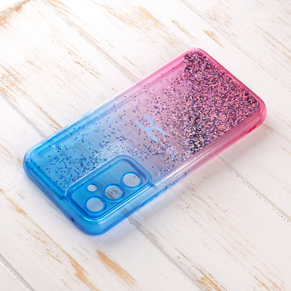 Силиконовый чехол AQUARIUM для Samsung A34 синий/розовый