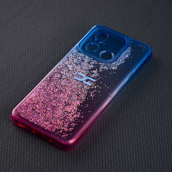 Силиконовый чехол AQUARIUM для Xiaomi Redmi 12C синий/розовый