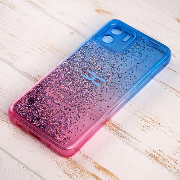 Силиконовый чехол AQUARIUM для Xiaomi Redmi A2 синий/розовый