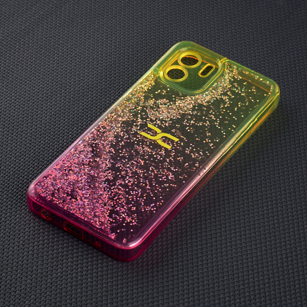 Силиконовый чехол AQUARIUM для Xiaomi Redmi A2 желтый/розовый