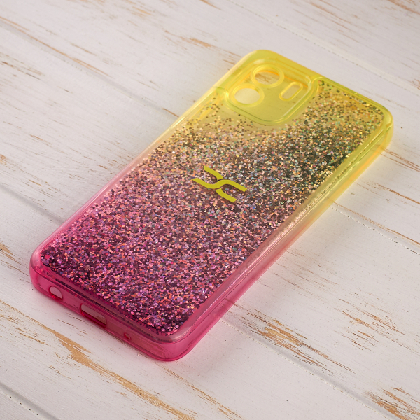 Силиконовый чехол AQUARIUM для Xiaomi Redmi A2 желтый/розовый
