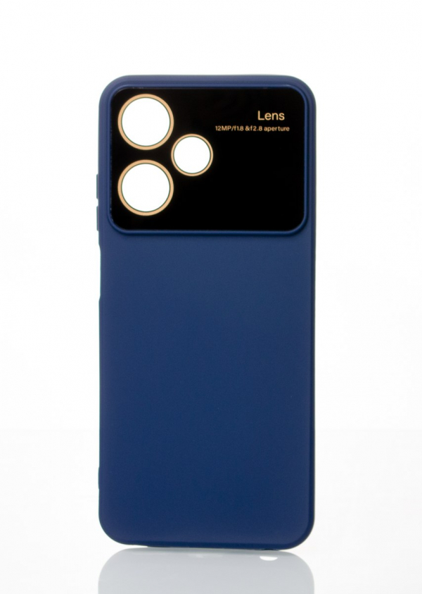 Силиконовый чехол CAMERA PROTECTION для Infinix Hot 30 Play NFC темно-синий