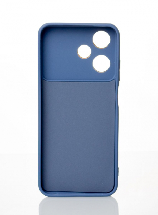 Силиконовый чехол CAMERA PROTECTION для Infinix Hot 30 Play NFC серо-синий