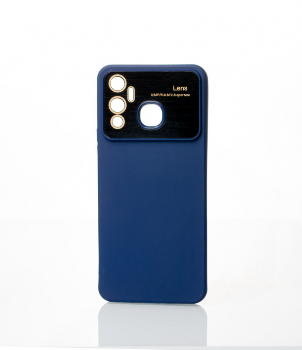 Силиконовый чехол CAMERA PROTECTION для Infinix Hot 12 Play NFC темно-синий