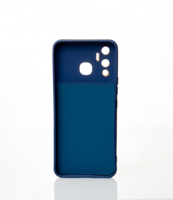 Силиконовый чехол CAMERA PROTECTION для Infinix Hot 12 Play NFC темно-синий