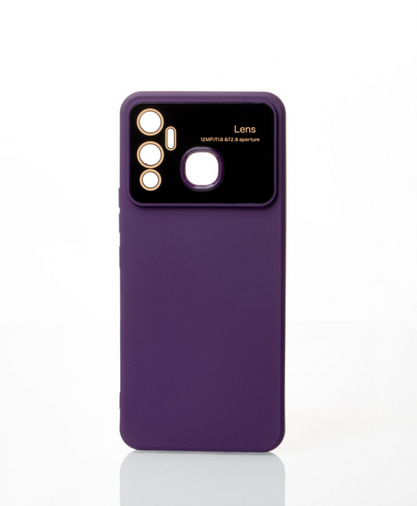 Силиконовый чехол CAMERA PROTECTION для Infinix Hot 12 Play NFC фиолетовый
