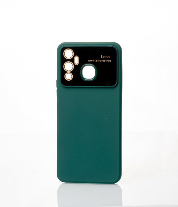 Силиконовый чехол CAMERA PROTECTION для Infinix Hot 12 Play NFC темно-зеленый