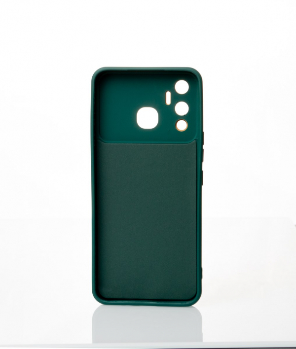 Силиконовый чехол CAMERA PROTECTION для Infinix Hot 12 Play NFC темно-зеленый