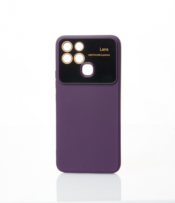 Силиконовый чехол CAMERA PROTECTION для Infinix Smart 6 фиолетовый