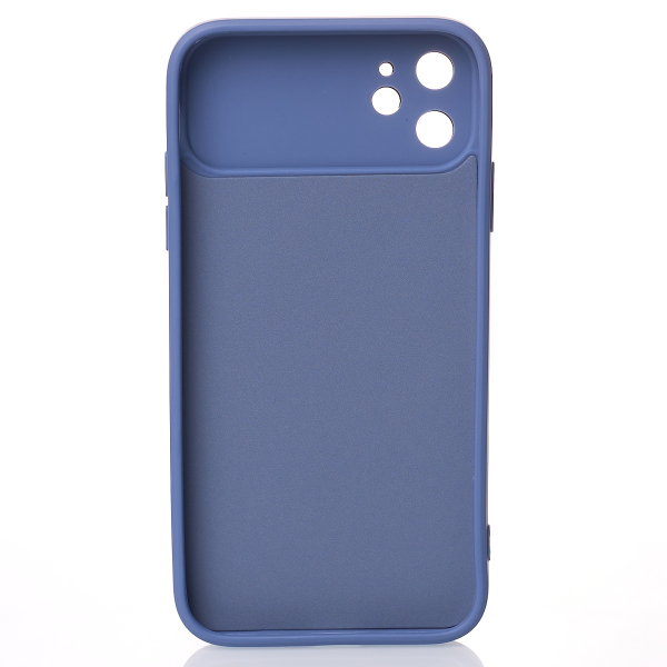 Силиконовый чехол CAMERA PROTECTION для iPhone 11 серо-синий