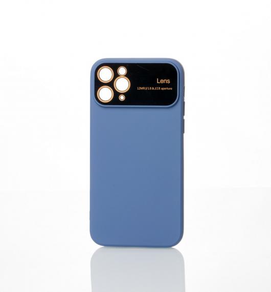 Силиконовый чехол CAMERA PROTECTION для iPhone 11 Pro серо-синий