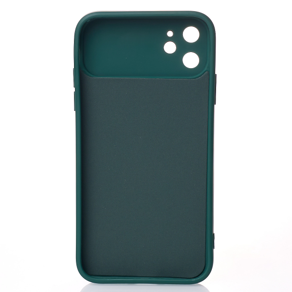 Силиконовый чехол CAMERA PROTECTION для iPhone 11 темно-зеленый