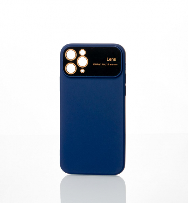 Силиконовый чехол CAMERA PROTECTION для iPhone 11 Pro Max темно-синий