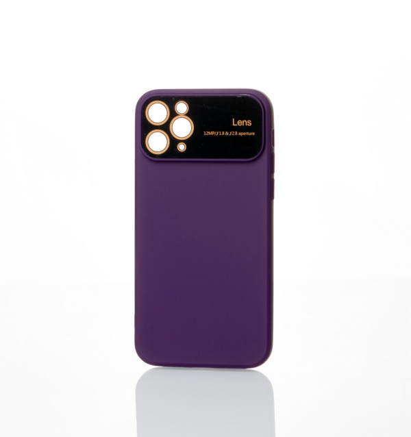 Силиконовый чехол CAMERA PROTECTION для iPhone 11 Pro Max фиолетовый