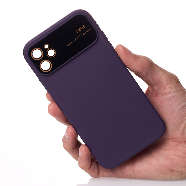 Силиконовый чехол CAMERA PROTECTION для iPhone 11 фиолетовый