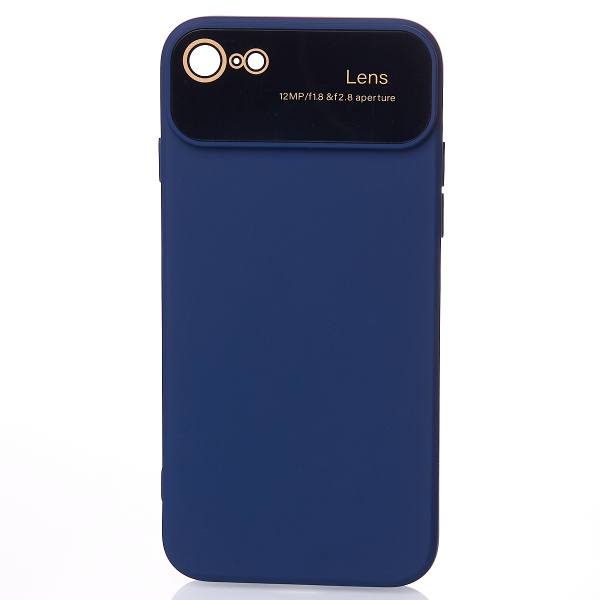 Силиконовый чехол CAMERA PROTECTION для iPhone 7 / iPhone 8 темно-синий