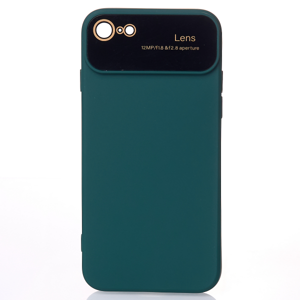 Силиконовый чехол CAMERA PROTECTION для iPhone 7 / iPhone 8 темно-зеленый