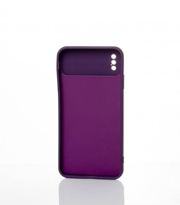 Силиконовый чехол CAMERA PROTECTION для iPhone XS Max фиолетовый