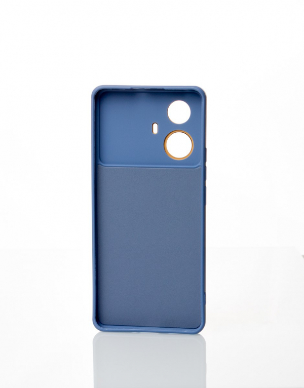Силиконовый чехол CAMERA PROTECTION для Realme 10 Pro+ серо-синий