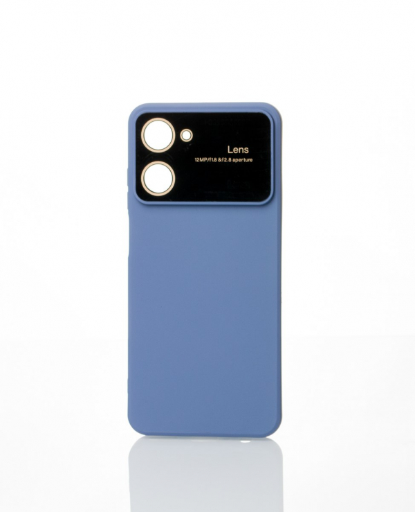 Силиконовый чехол CAMERA PROTECTION для Realme 10 4G (RMX3630) серо-синий