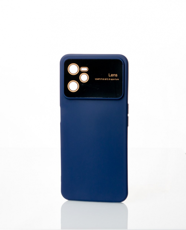 Силиконовый чехол CAMERA PROTECTION для Realme C35 темно-синий