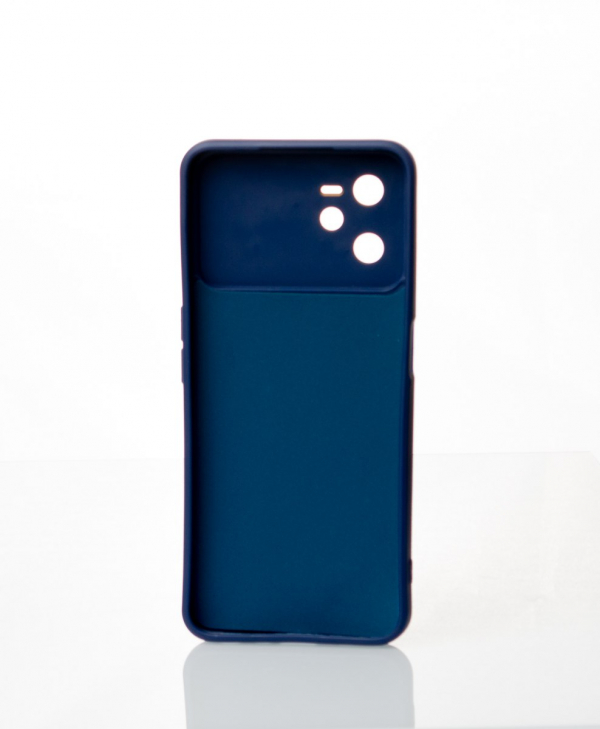 Силиконовый чехол CAMERA PROTECTION для Realme C35 темно-синий