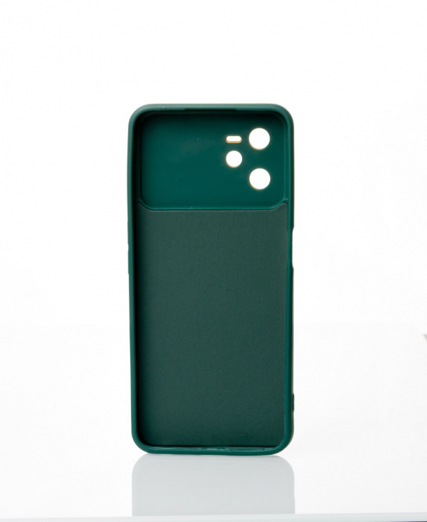 Силиконовый чехол CAMERA PROTECTION для Realme C35 темно-зеленый