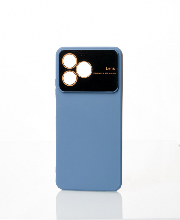 Силиконовый чехол CAMERA PROTECTION для Realme C53 серо-синий