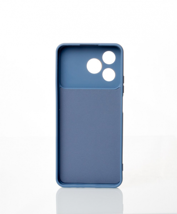 Силиконовый чехол CAMERA PROTECTION для Realme C53 серо-синий
