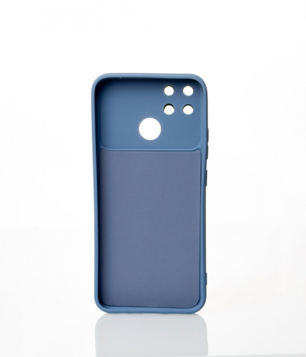 Силиконовый чехол CAMERA PROTECTION для Realme Narzo 50A (RMX3430) серо-синий