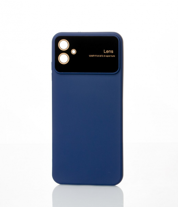 Силиконовый чехол CAMERA PROTECTION для Samsung A04e темно-синий