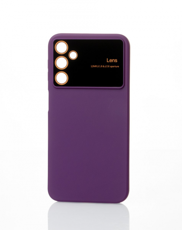 Силиконовый чехол CAMERA PROTECTION для Samsung A14 фиолетовый