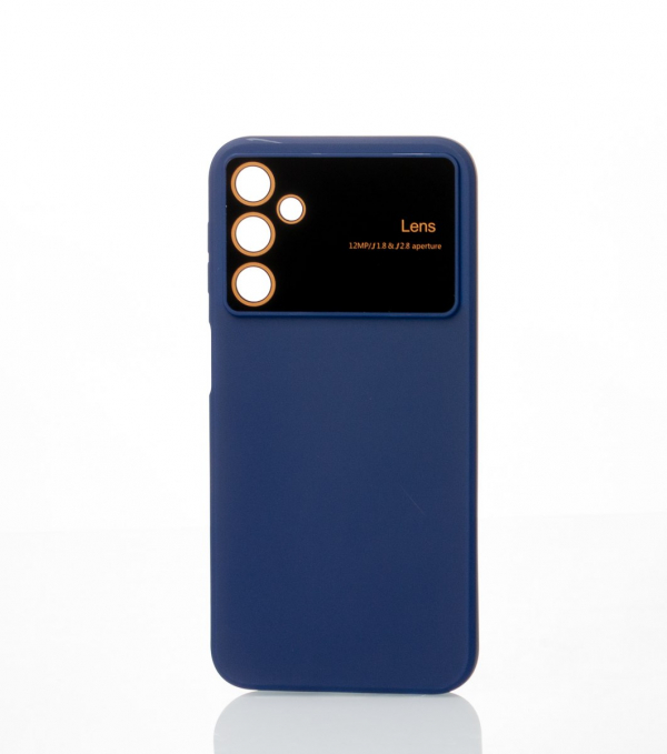 Силиконовый чехол CAMERA PROTECTION для Samsung A14 темно-синий