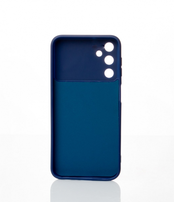 Силиконовый чехол CAMERA PROTECTION для Samsung A14 темно-синий