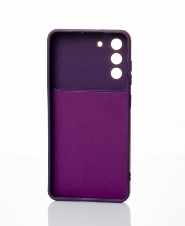 Силиконовый чехол CAMERA PROTECTION для Samsung S21 FE фиолетовый