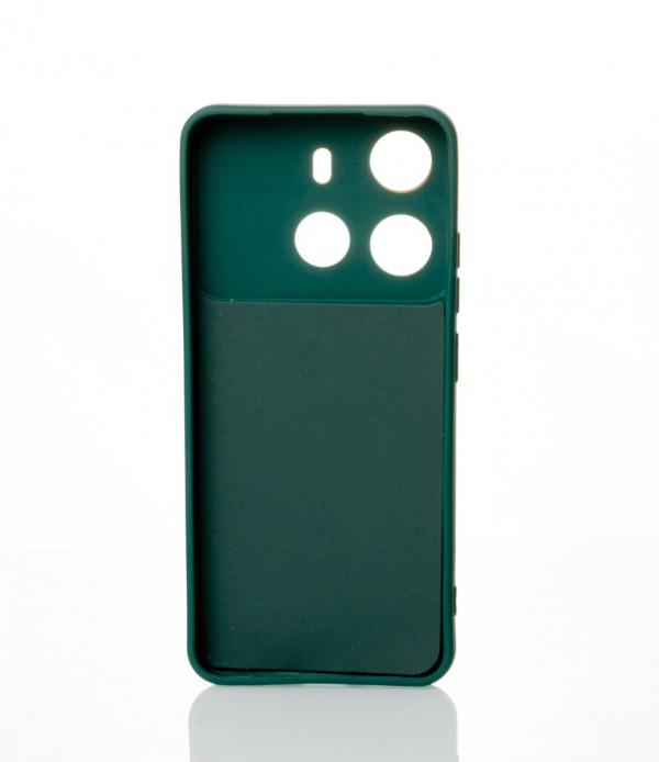 Силиконовый чехол CAMERA PROTECTION для Tecno Spark Go 2023 (BF7N) темно-зеленый