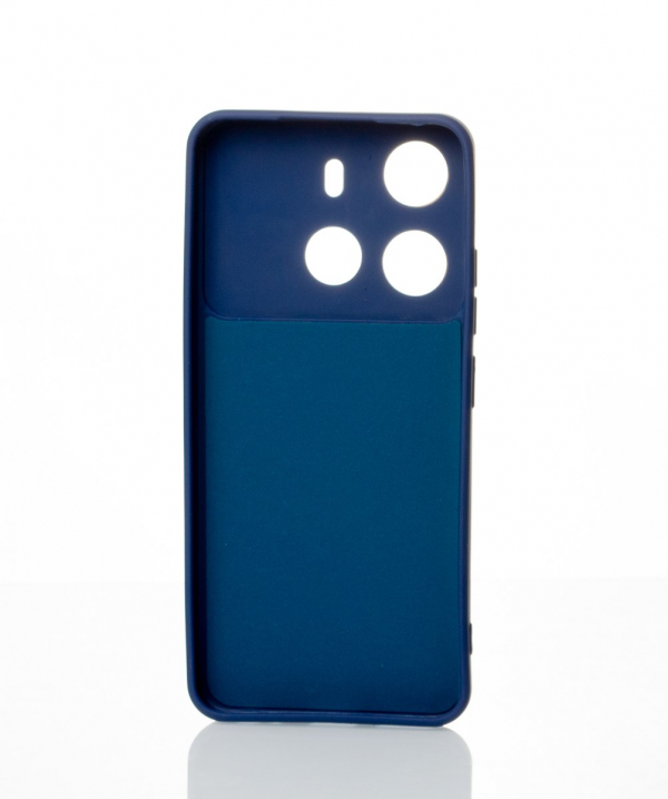Силиконовый чехол CAMERA PROTECTION для Tecno Spark Go 2023 (BF7N) темно-синий