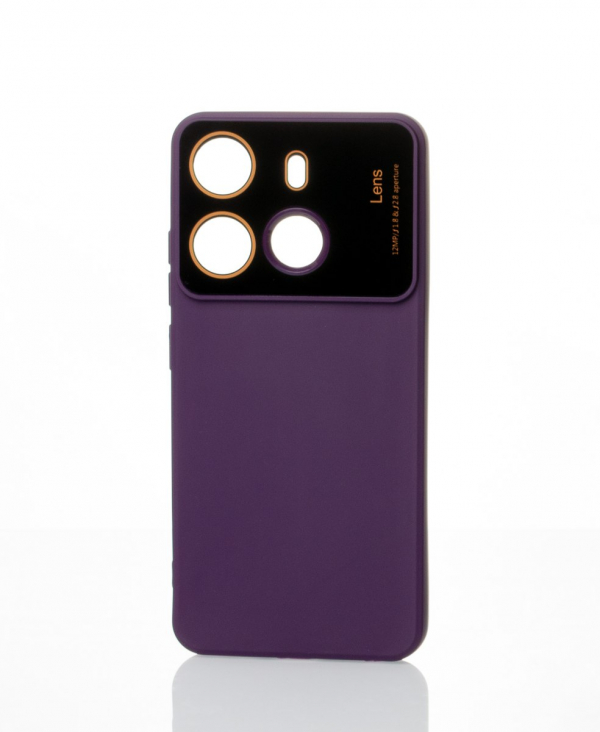 Силиконовый чехол CAMERA PROTECTION для Tecno Spark Go 2023 (BF7N) фиолетовый