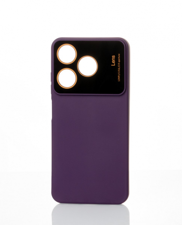 Силиконовый чехол CAMERA PROTECTION для Tecno Spark 10 (KI5q) фиолетовый