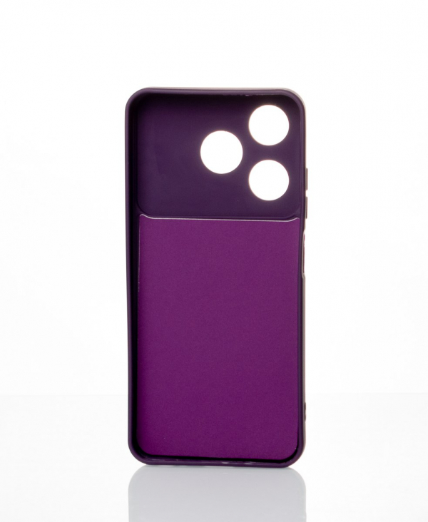 Силиконовый чехол CAMERA PROTECTION для Tecno Spark 10 (KI5q) фиолетовый