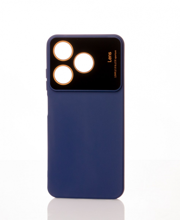 Силиконовый чехол CAMERA PROTECTION для Tecno Spark 10 (KI5q) темно-синий