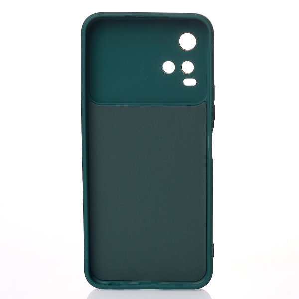 Силиконовый чехол CAMERA PROTECTION для Vivo Y21 темно-зеленый