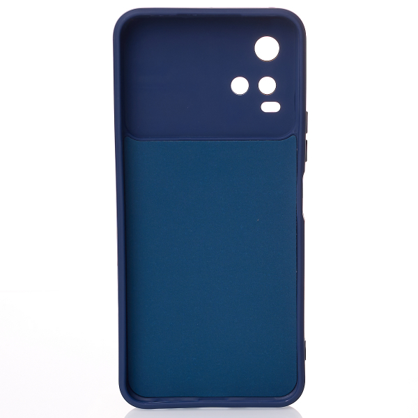 Силиконовый чехол CAMERA PROTECTION для Vivo Y21 темно-синий
