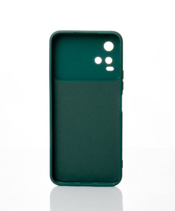 Силиконовый чехол CAMERA PROTECTION для Vivo Y33s темно-зеленый