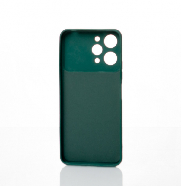 Силиконовый чехол CAMERA PROTECTION для Xiaomi Redmi 12 темно-зеленый