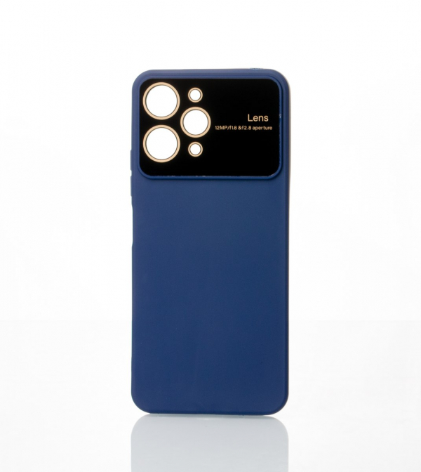 Силиконовый чехол CAMERA PROTECTION для Xiaomi Redmi 12 темно-синий